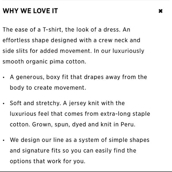 EILEEN FISHER Organic Pima Cotton Jersey T-Shirt Dress "Seaweed" F17OJ | Size L - Picture 11 of 12